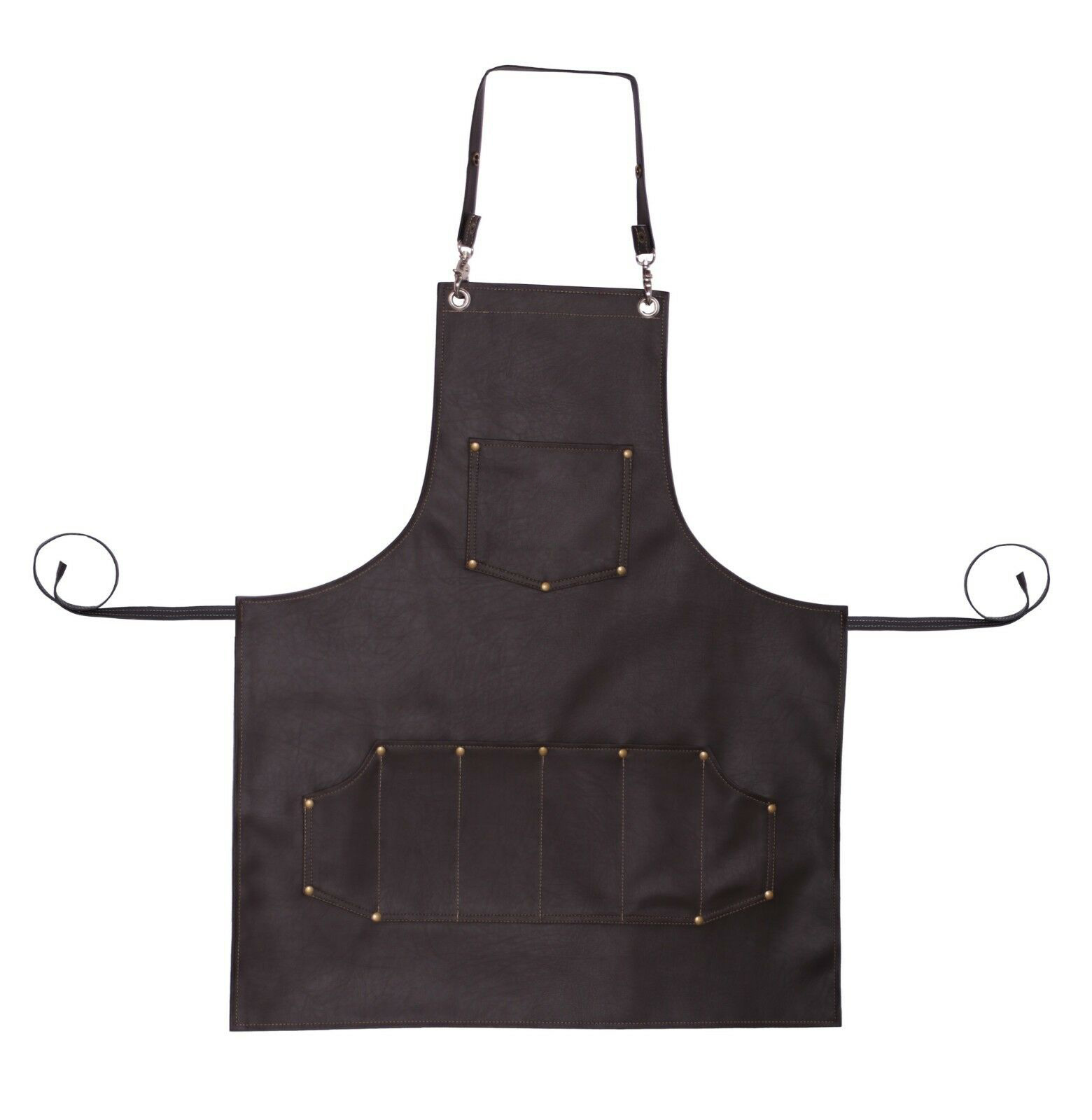 Leather Barber Apron With Tools Pocket For Hairdresser Hairdressing Wear