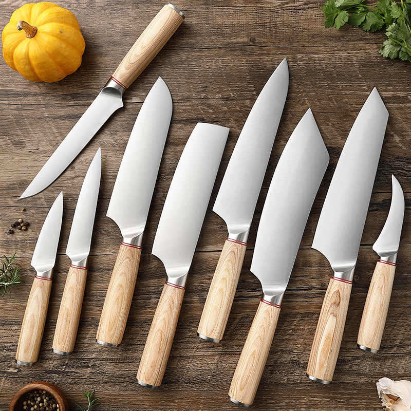 hot seller high quality messer food grade stainless steel high cost-effective kitchen knife set