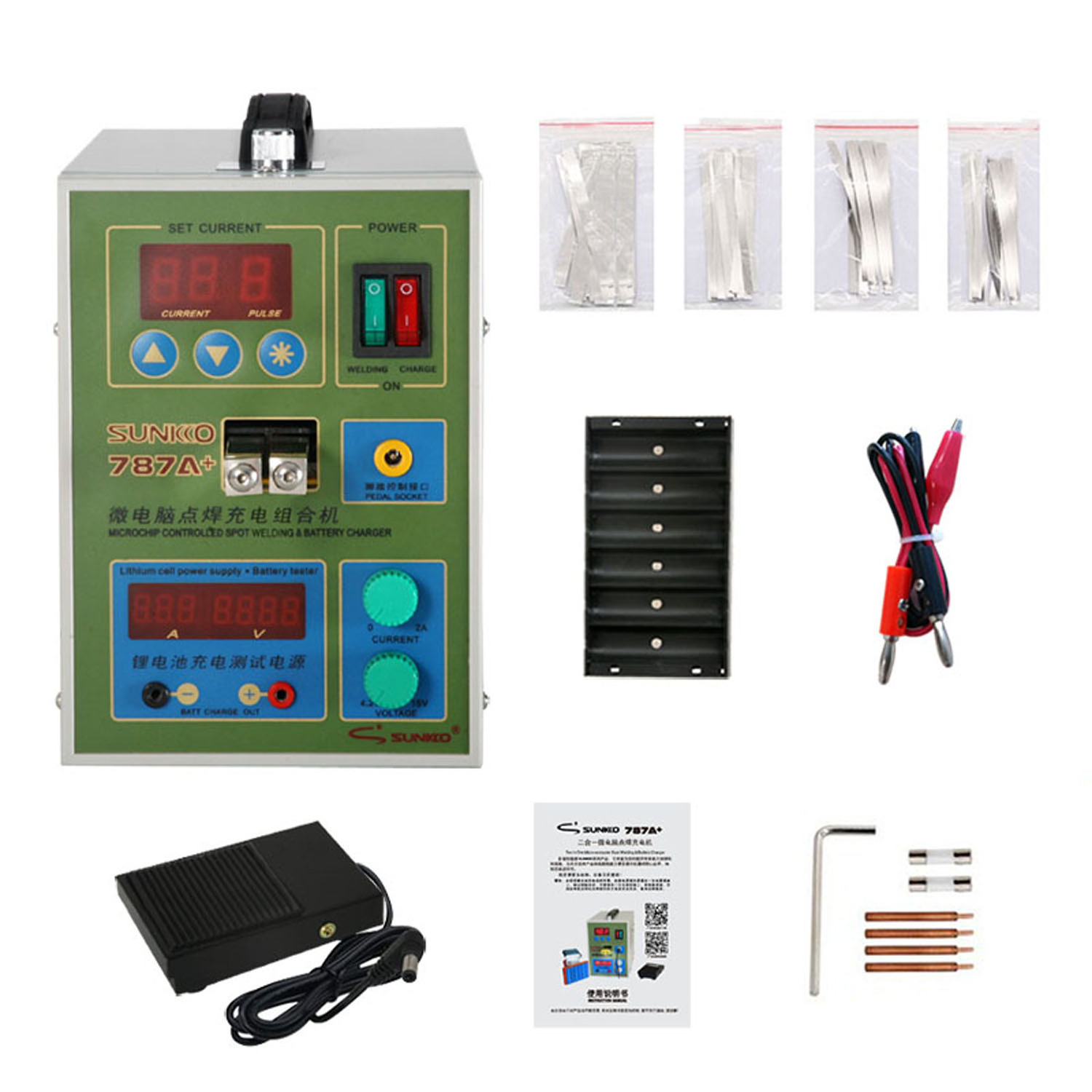 KNOKOO Precision Pulse Battery spot welders 787A Spot Welding Machine  with Micro-computer Soldering Station