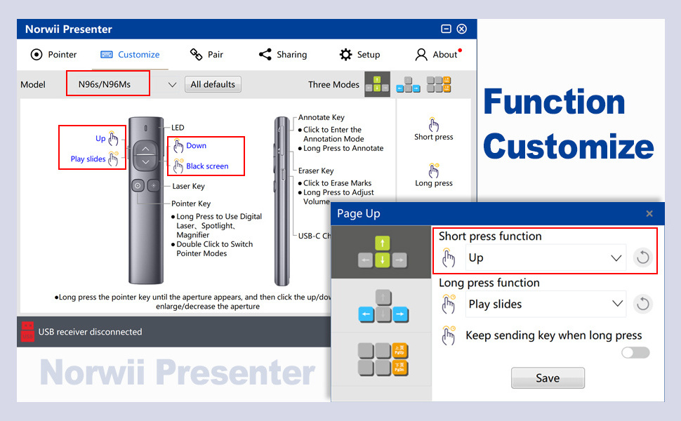 Highlight Presenter Laser Pointers with Physical and Digital Laser Light, Powerpoint Remote Laser Pointer Pen for Presentations