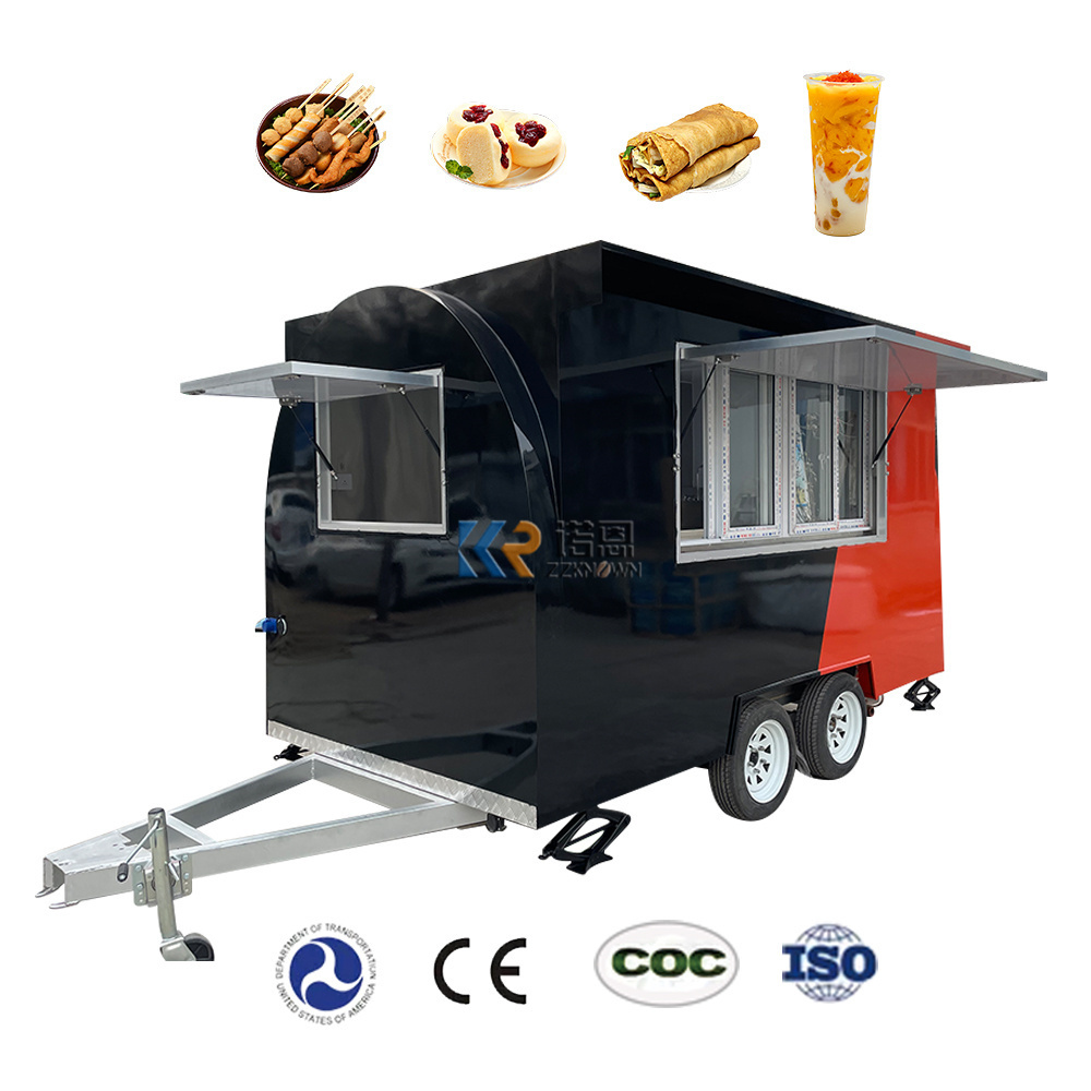 CE Certified Fast Food Trucks Mobile Food Bar Trailer Mobile Kitchen Concession Food Trailer