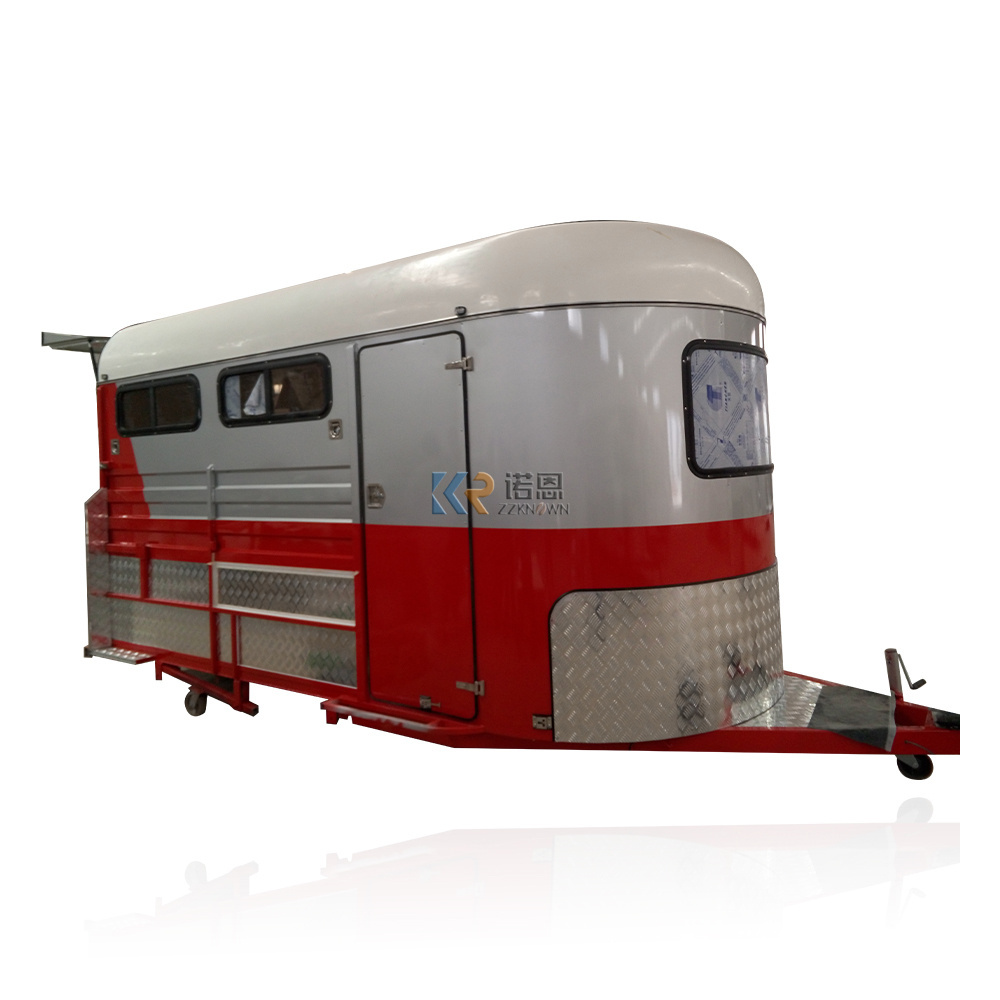 Hot Sale Large Space Thoroughbreds Transport Horse Trailer With Living Horse Float With Accommdation For Horse Events