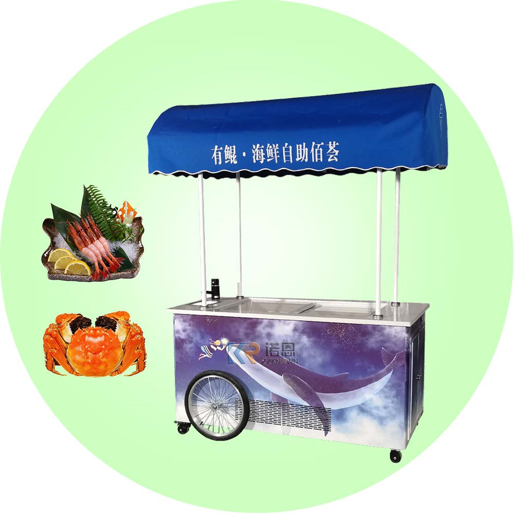 2024 Cooling Conveyor Snack Gelato Cart Mini Ice Cream Stand For Sale