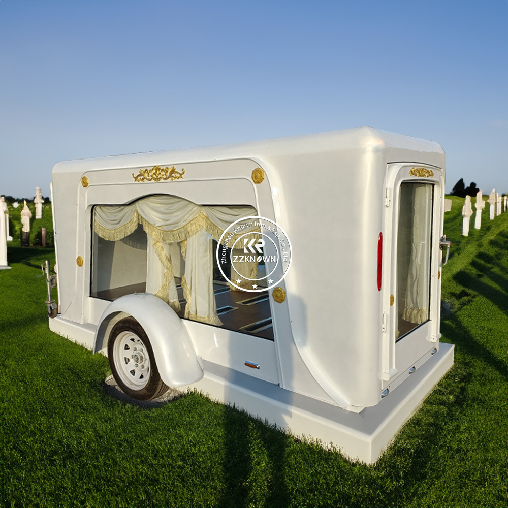 Succinct Traditional Funeral Hearse Vehicle Carriage Classic Pure White Horse Drawn Hearse Best Sale Horse Hearse