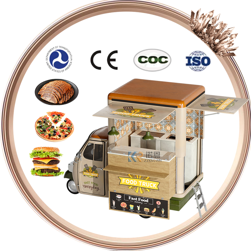 Multifunctional Electric Mobile Dining Car RV Night Market Stall Cart Mobile Coffee Burger Snack Car