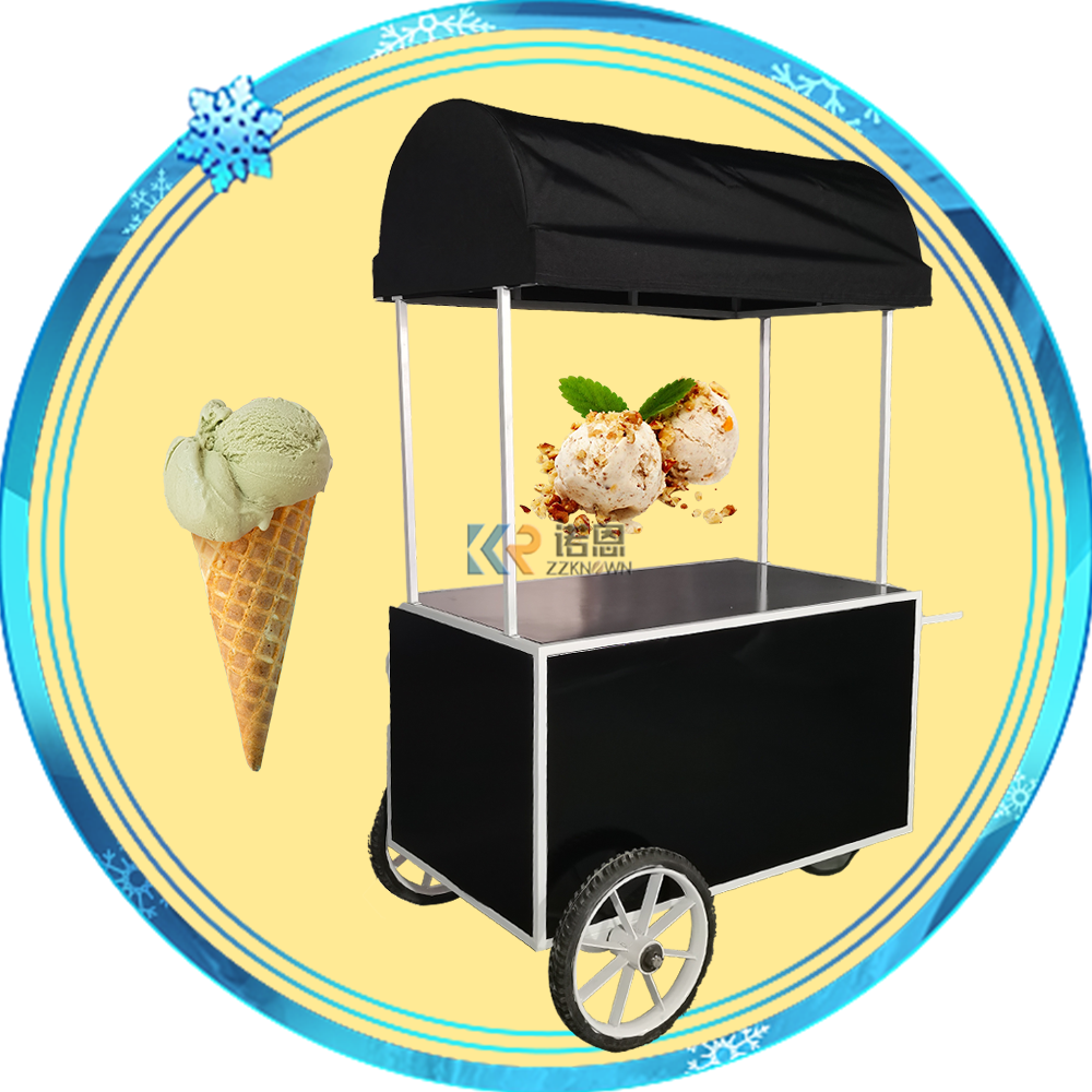 2024 Australia Custom Solar Umbrella Tricycle Bicycle Ice Cream Cart For Sale Mobile Food Popsicle Ice Cream Cart