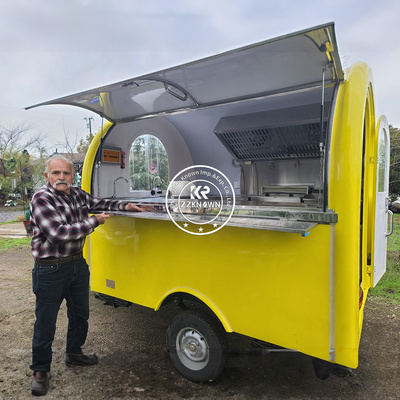 Popular Hotdog Ice Cream Cart Street Mobile Fast Food Truck Trailer Coffee Kiosk Carritos De Comida Food Trailers Fully Equipped