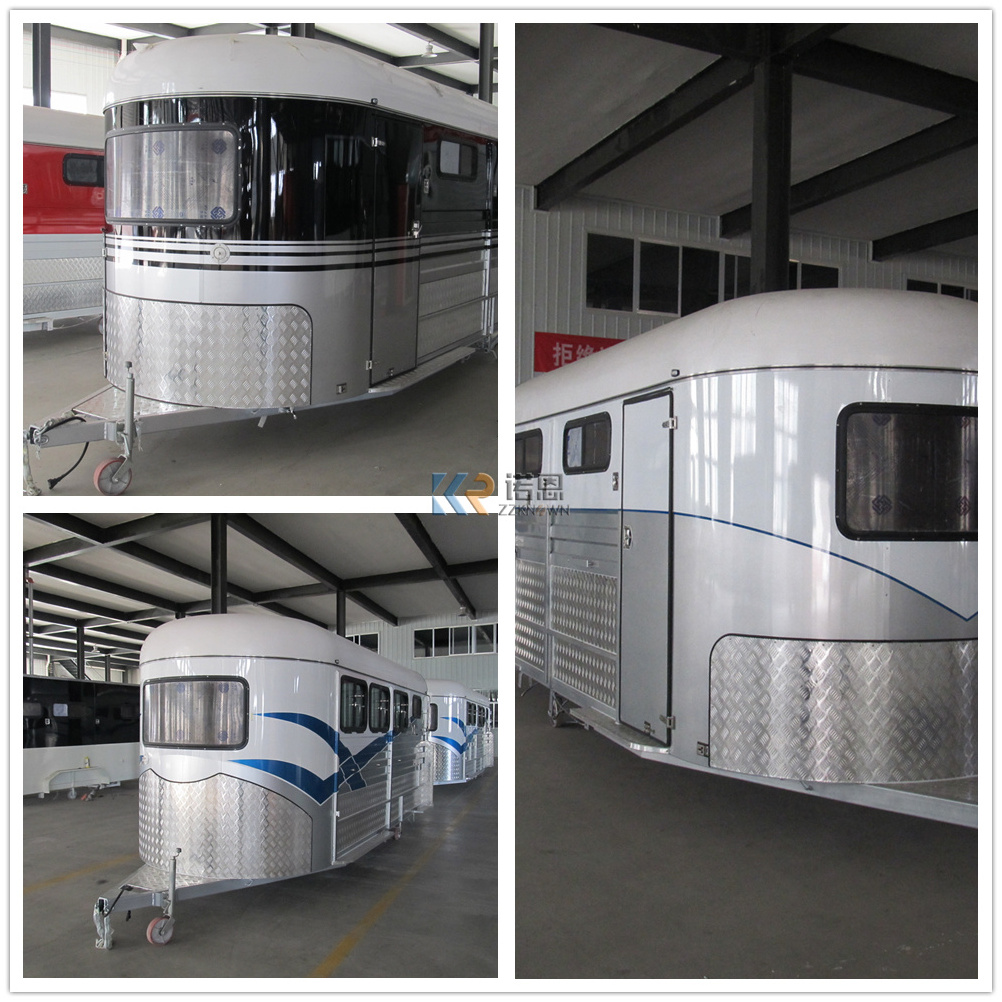 2023 Customized Angle Load Trailer 3 Horse Float with living quarters Deluxe horse truck for Australia