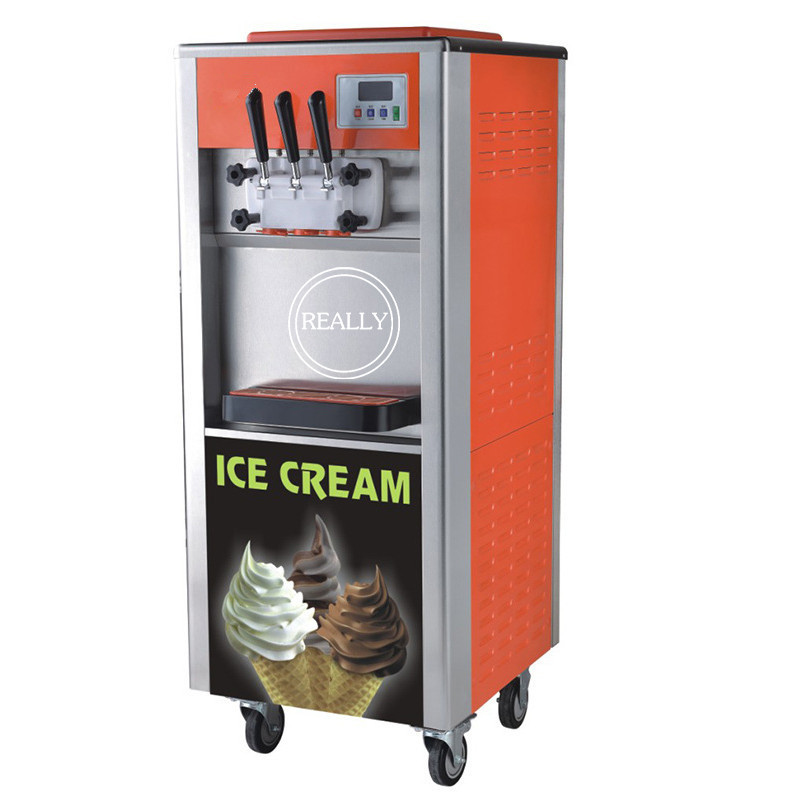 2024 New industrial stainless steel table top used soft ice cream machine with 3 flavors