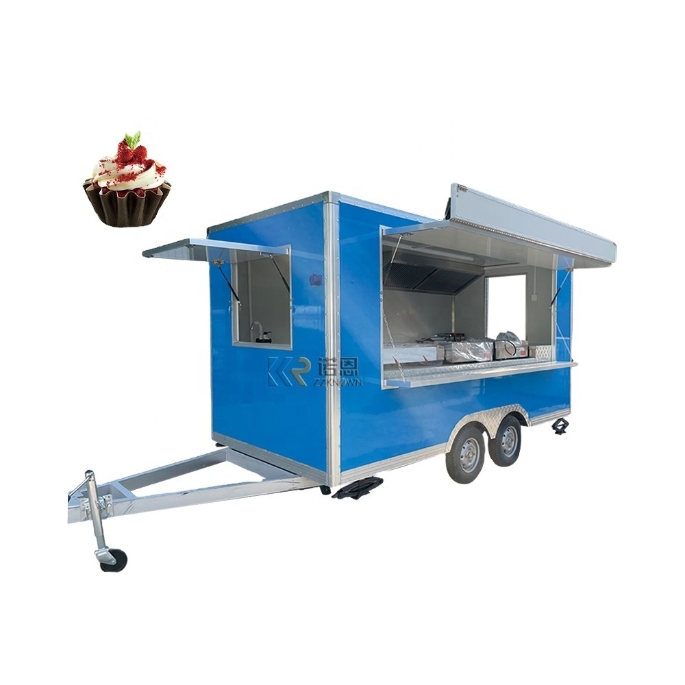 New Design Coffee Snack Food Trailer Hot Dog Food Carts Mobile Ice Cream Food Truck with DOT Certificate