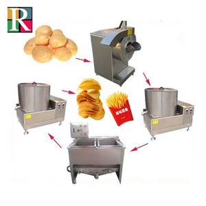 2024 High Output Food Frying Machine Oil-Water Separation Pani Puri Frying Machine Automatic Production Line Of Potato Chips