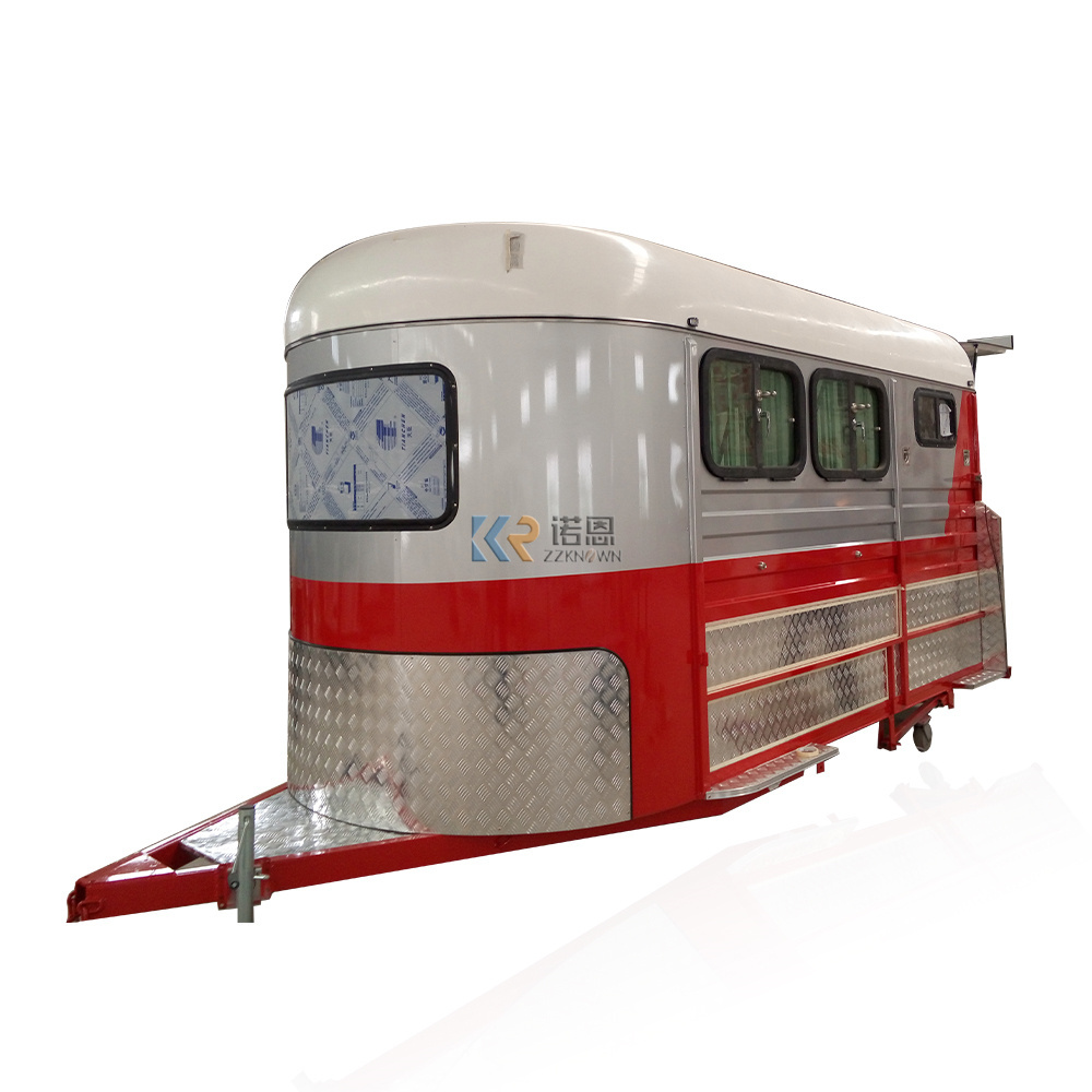 Hot Sale Large Space Thoroughbreds Transport Horse Trailer With Living Horse Float With Accommdation For Horse Events