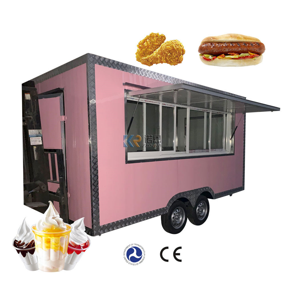 2024 Food Trailer Australian Standard Track Truck Rotissoire Cheap Fully Equipped USA Standards Food Trailers