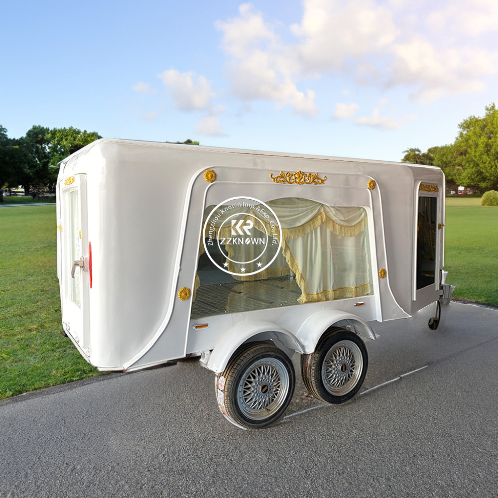 Luxury Funeral Hearse Manufacturer Popular White Funeral Coffin Hearse Wagon Funeral Horse Carriage With Light