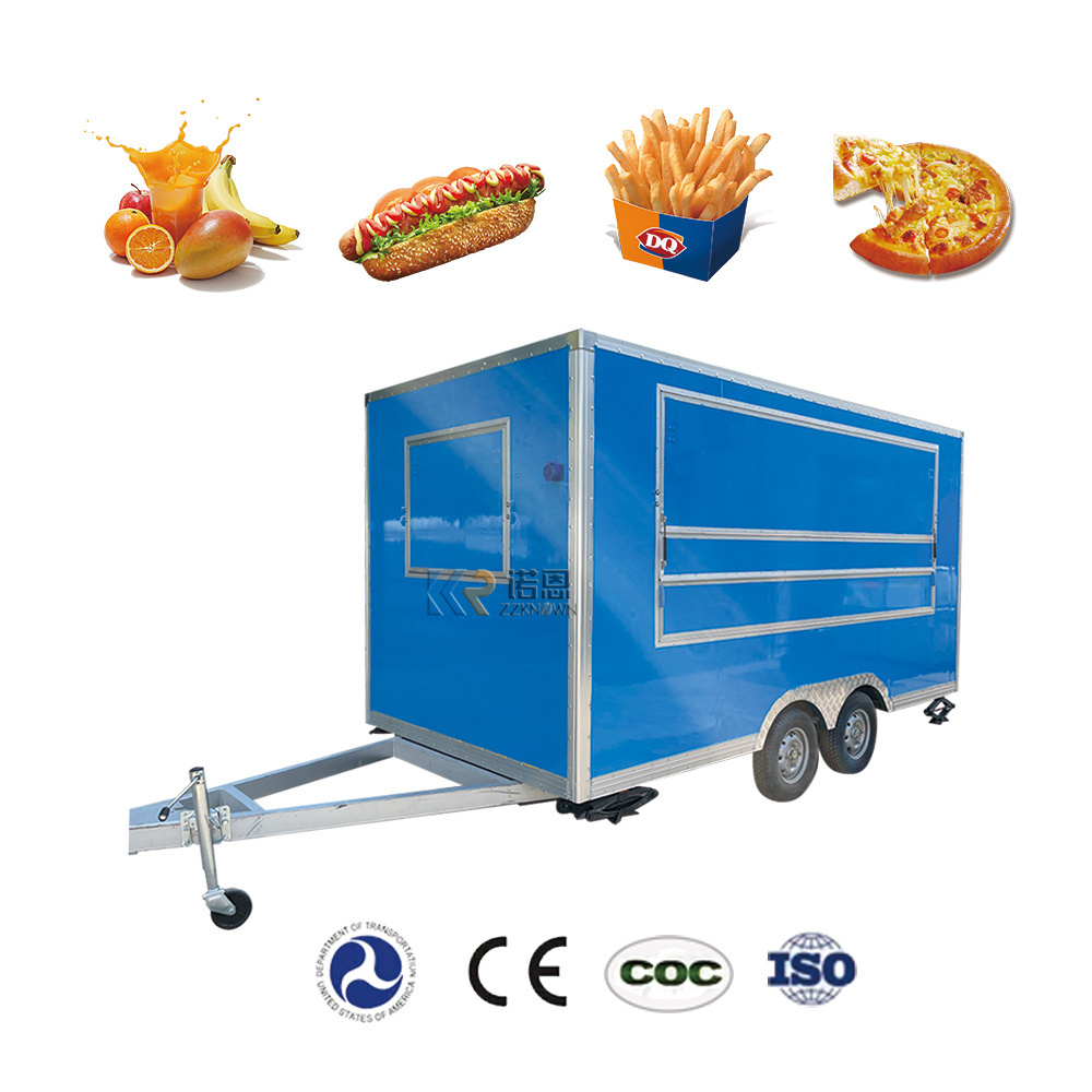 2024 Mobile Fast Food Trailer Customized Mobile Restaurant Kitchen Canteen Food Vending Truck