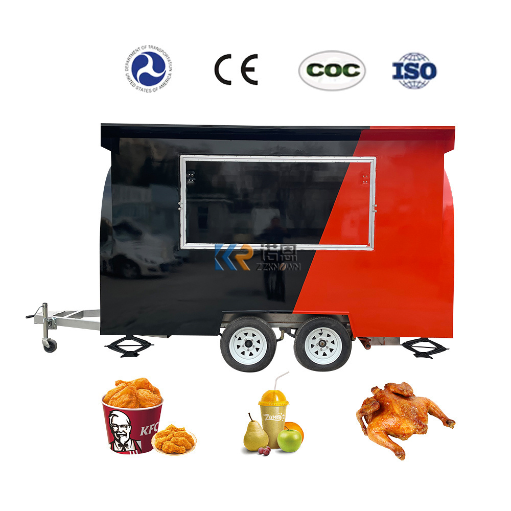 CE Certified Fast Food Trucks Mobile Food Bar Trailer Mobile Kitchen Concession Food Trailer