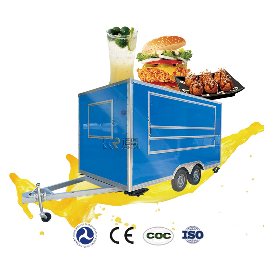 2024 Mobile Fast Food Trailer Customized Mobile Restaurant Kitchen Canteen Food Vending Truck