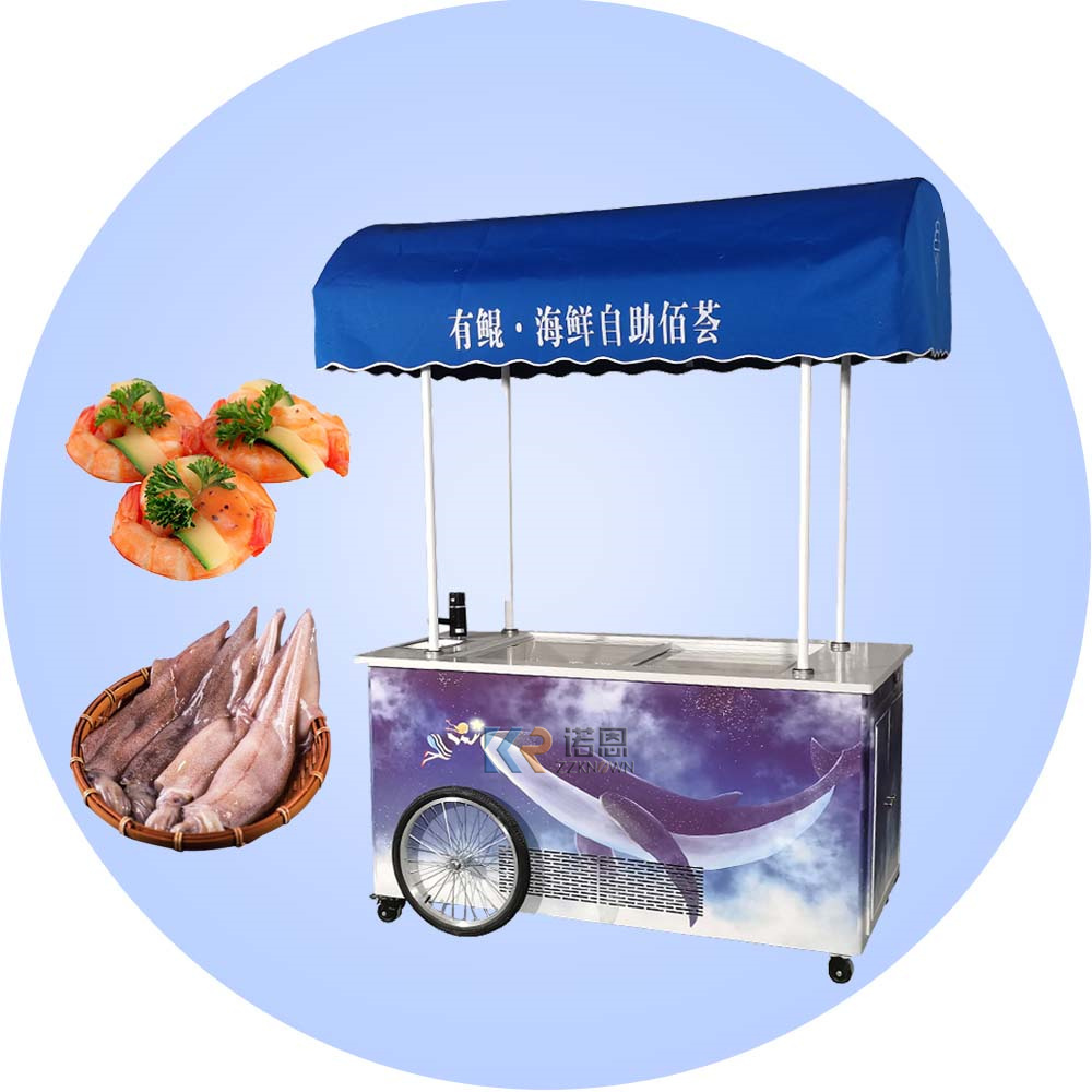 2024 Cooling Conveyor Snack Gelato Cart Mini Ice Cream Stand For Sale