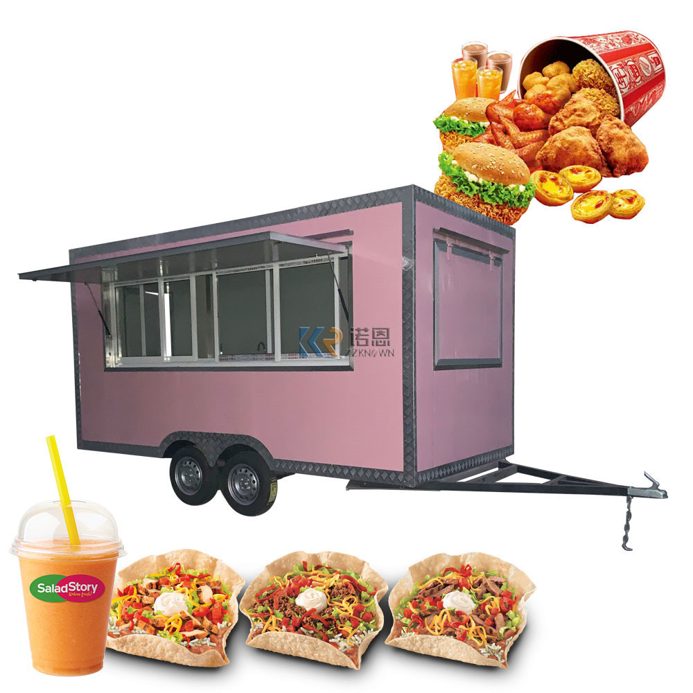 2024 Food Trailer Australian Standard Track Truck Rotissoire Cheap Fully Equipped USA Standards Food Trailers