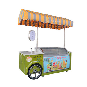 Coffee Tricycle 3 Wheel Ice Cream Food Cart With CE Certification Mobile Pancake Food Vending Van