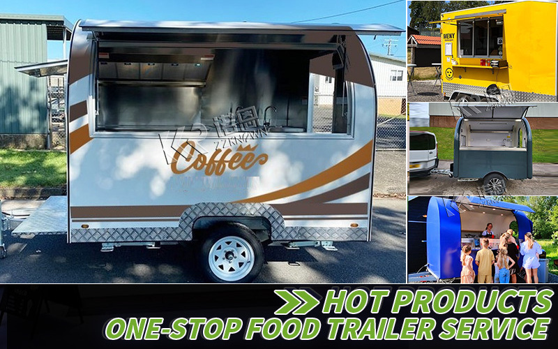 Mobile Pink Round Food Truck With CE Popular Ice Cream Pizza Hamburger Hot Dog Food Cart Food Trailer