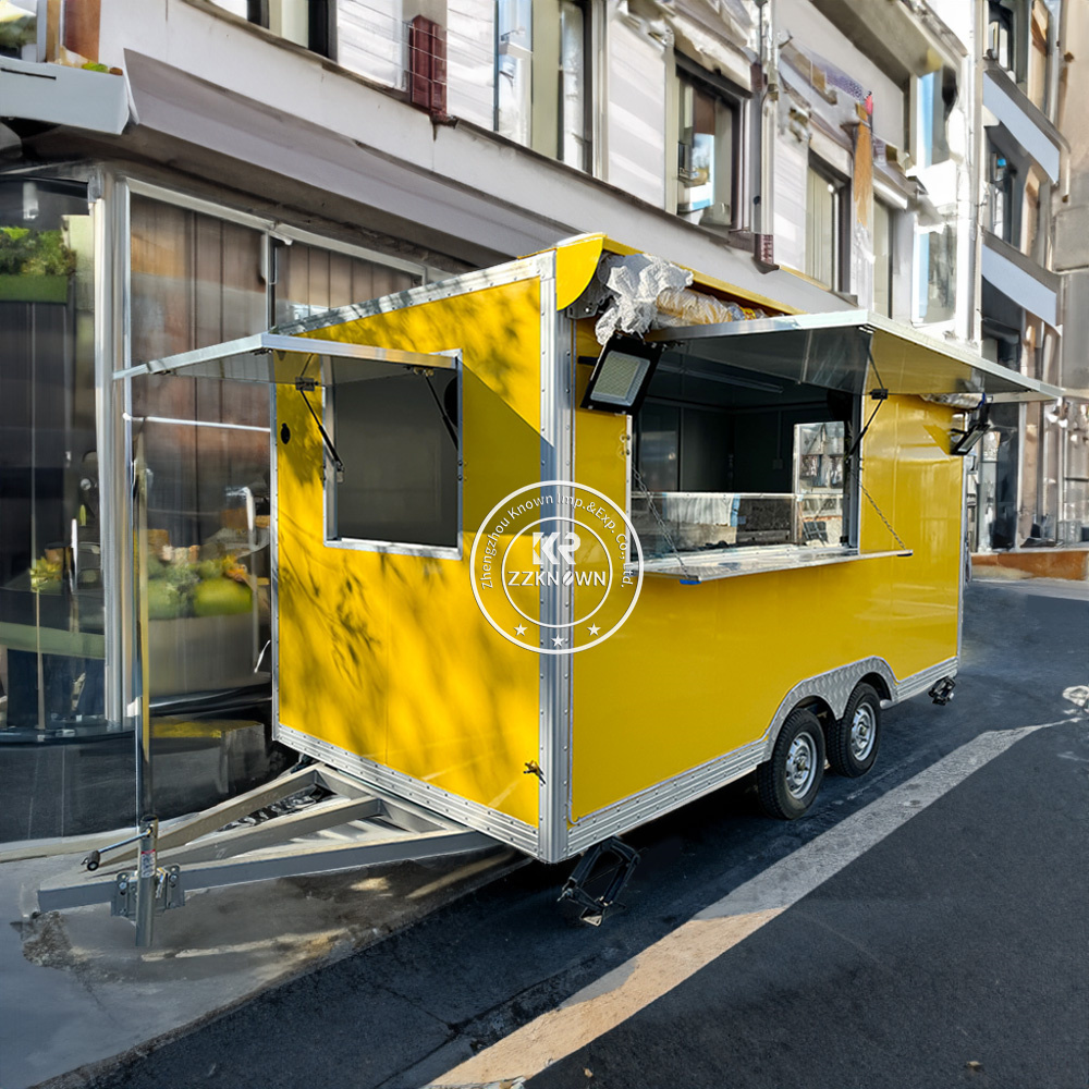 Hot Ceiling CE Certificate Mobile Fully Equipped Food Trailer Food Trucks For Sale In USA For Fast Food Truck