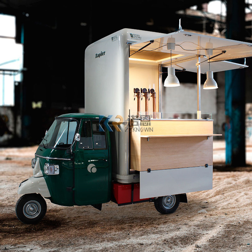 Electric Moto Tricycle Motorized Food Cart 3 Wheel Corn Food Truck Electric Coffee Carts Tricycle Food Cart