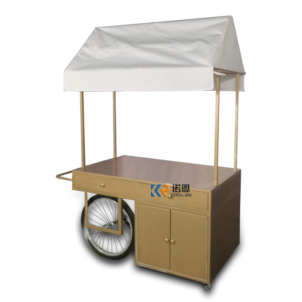 2024 Mobile Vending Electric Ice Slush Push Ice Cream Cart Mobile Food Popsicle Ice Cream Cart