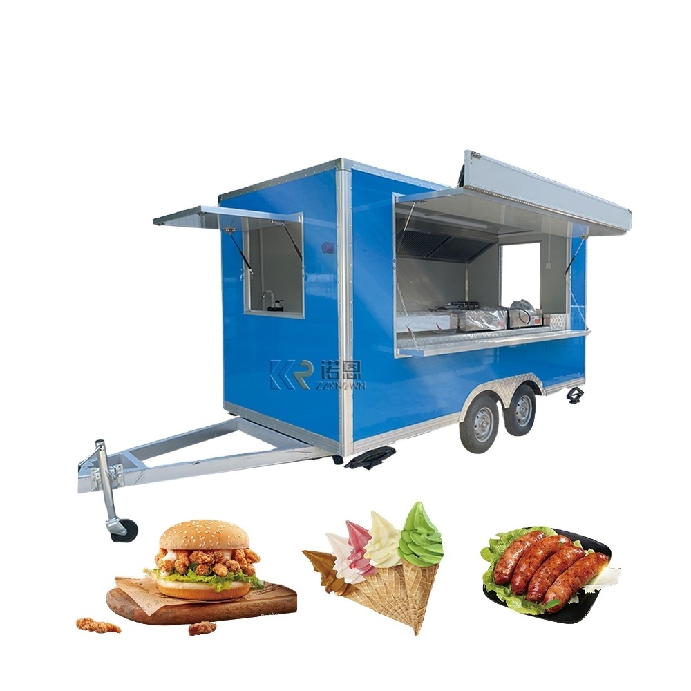 New Design Coffee Snack Food Trailer Hot Dog Food Carts Mobile Ice Cream Food Truck with DOT Certificate