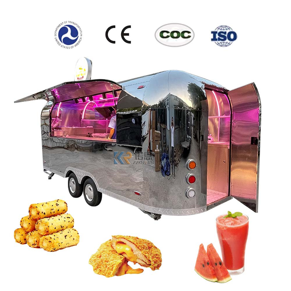 CE DOT Certified Ice Cream Car Gasoline 4x2 Food Truck Van Kitchen For Sale Thailand Food Concession Trailer