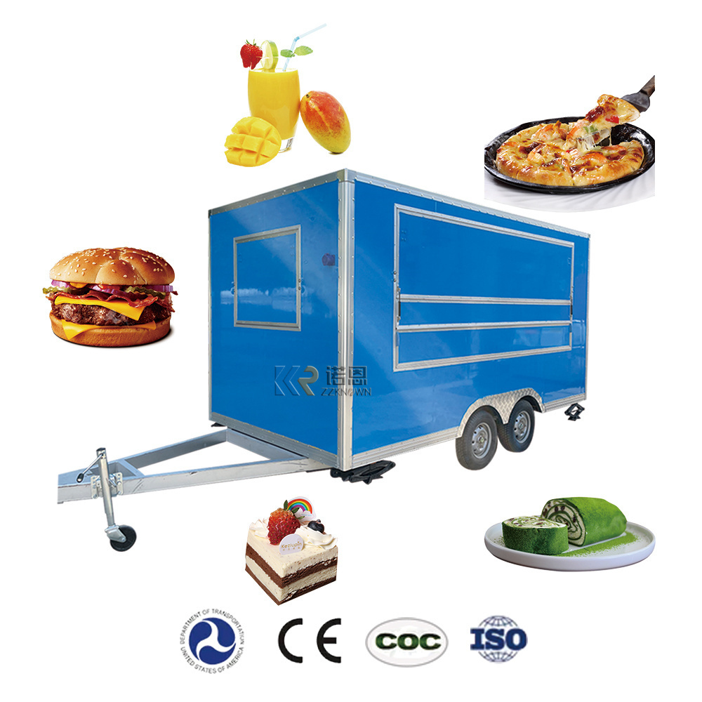 2024 Mobile Fast Food Trailer Customized Mobile Restaurant Kitchen Canteen Food Vending Truck