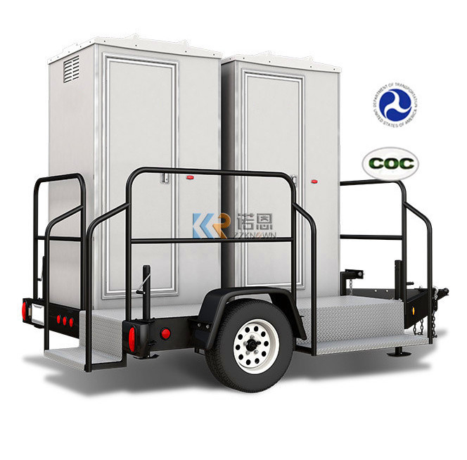 Mobile Toilet Trailer On Wheel For Park Mobile Portable Toilet With Trailer Truck With Clean And Waste Tank