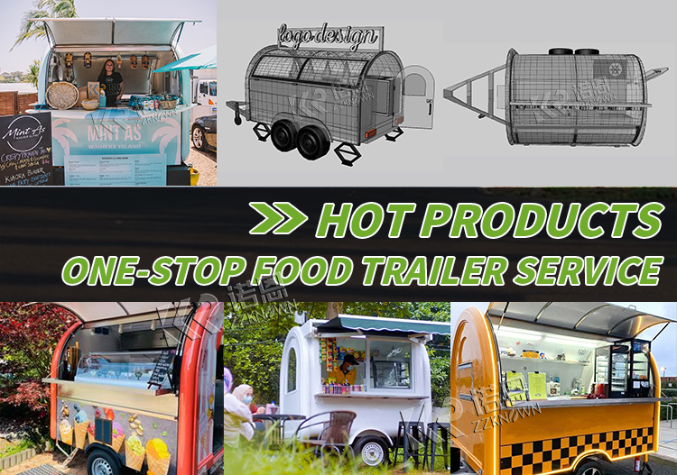 DOT Concession Fast Bbq Burger Pizza Food Trailer Ice Cream Snack Cart Custom Kitchen Mobile Coffee Trailer Food Truck