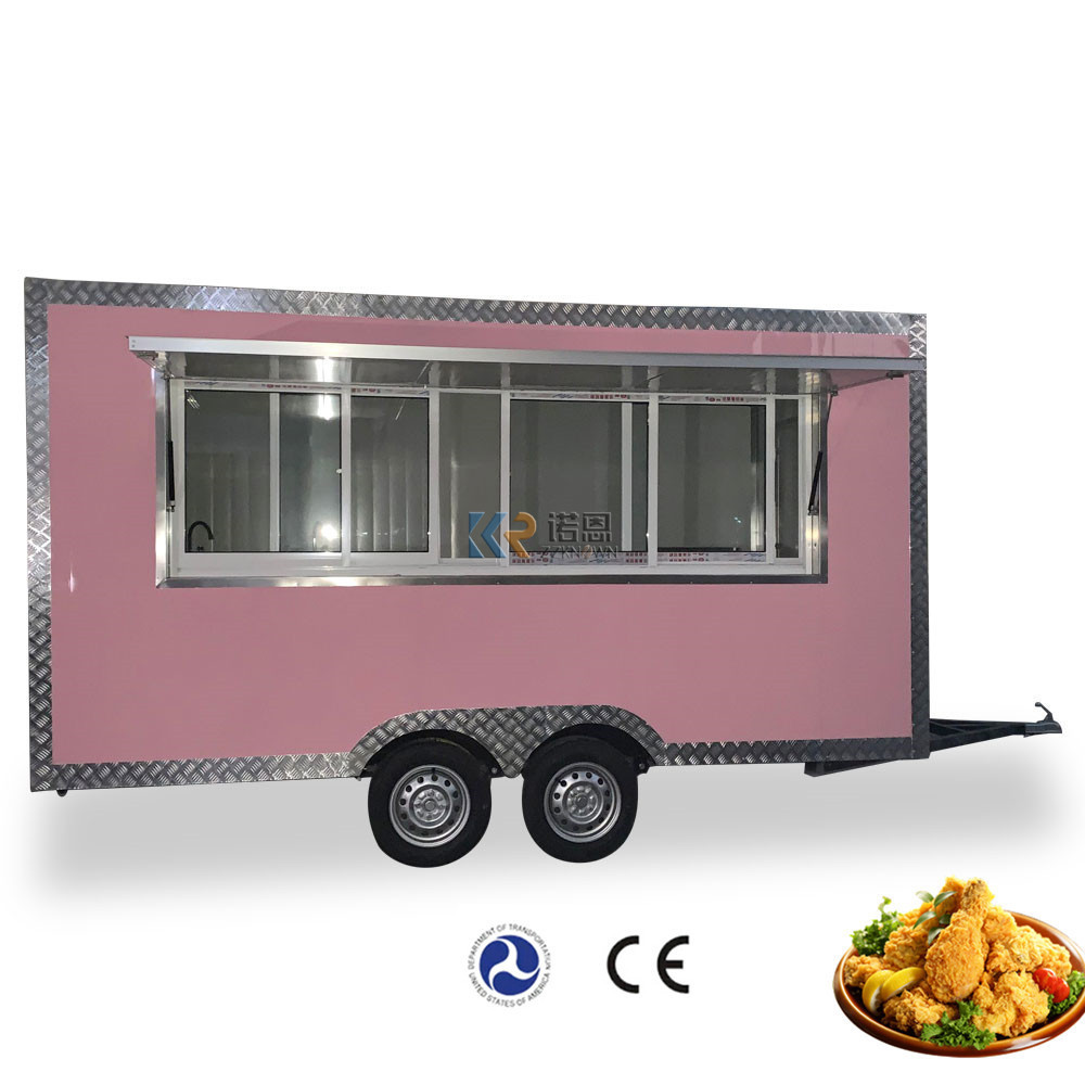 2024 Food Trailer Australian Standard Track Truck Rotissoire Cheap Fully Equipped USA Standards Food Trailers