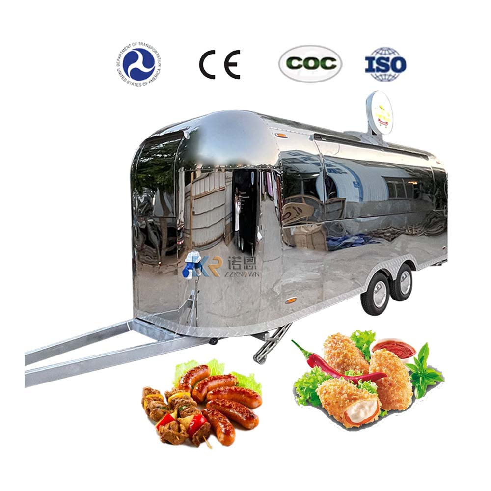 2024 Online Support Food Truck Mobile Bar Trailer Airstream Food TruckFood Concession Trailer Dot VIN CE