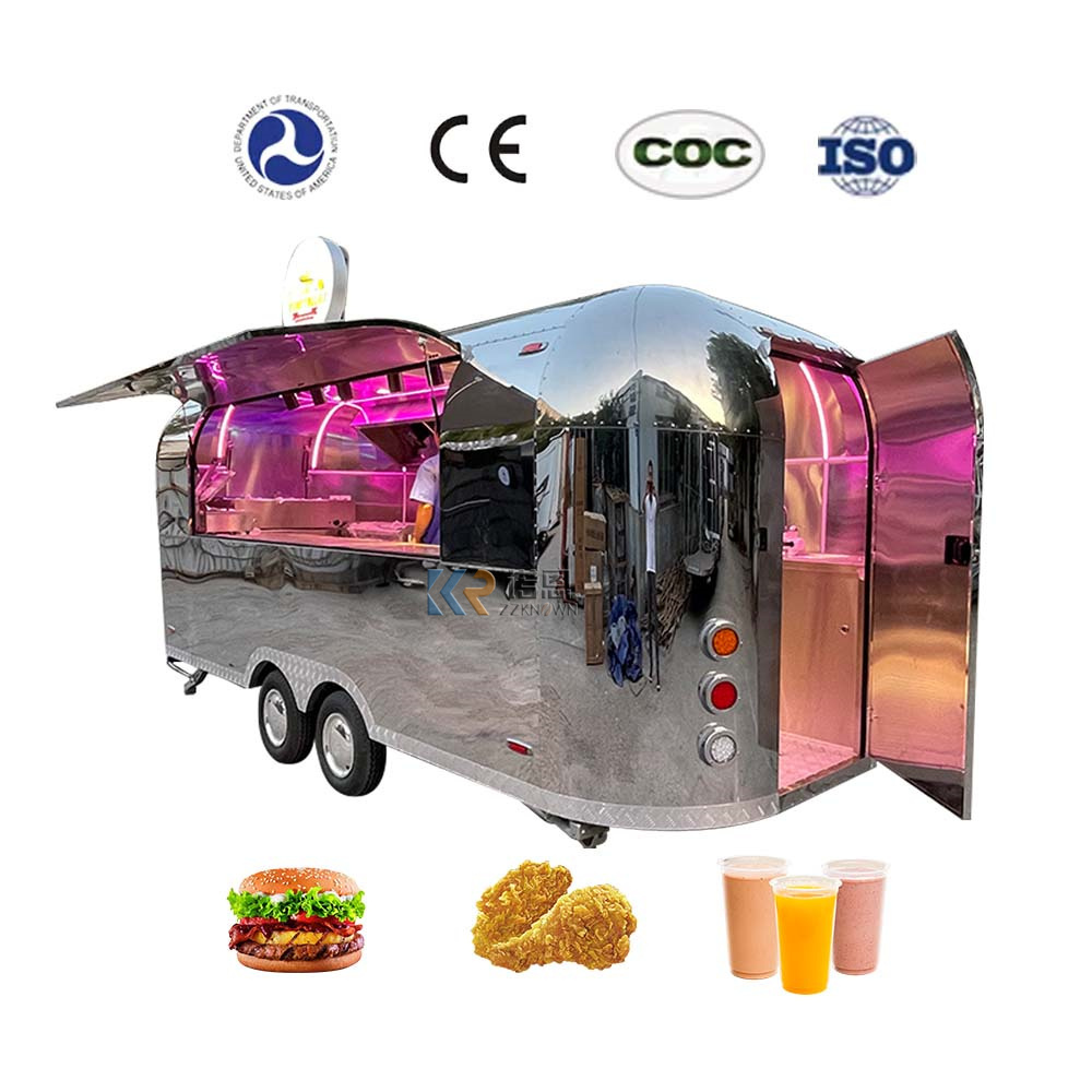 2024 Online Support Food Truck Mobile Bar Trailer Airstream Food TruckFood Concession Trailer Dot VIN CE