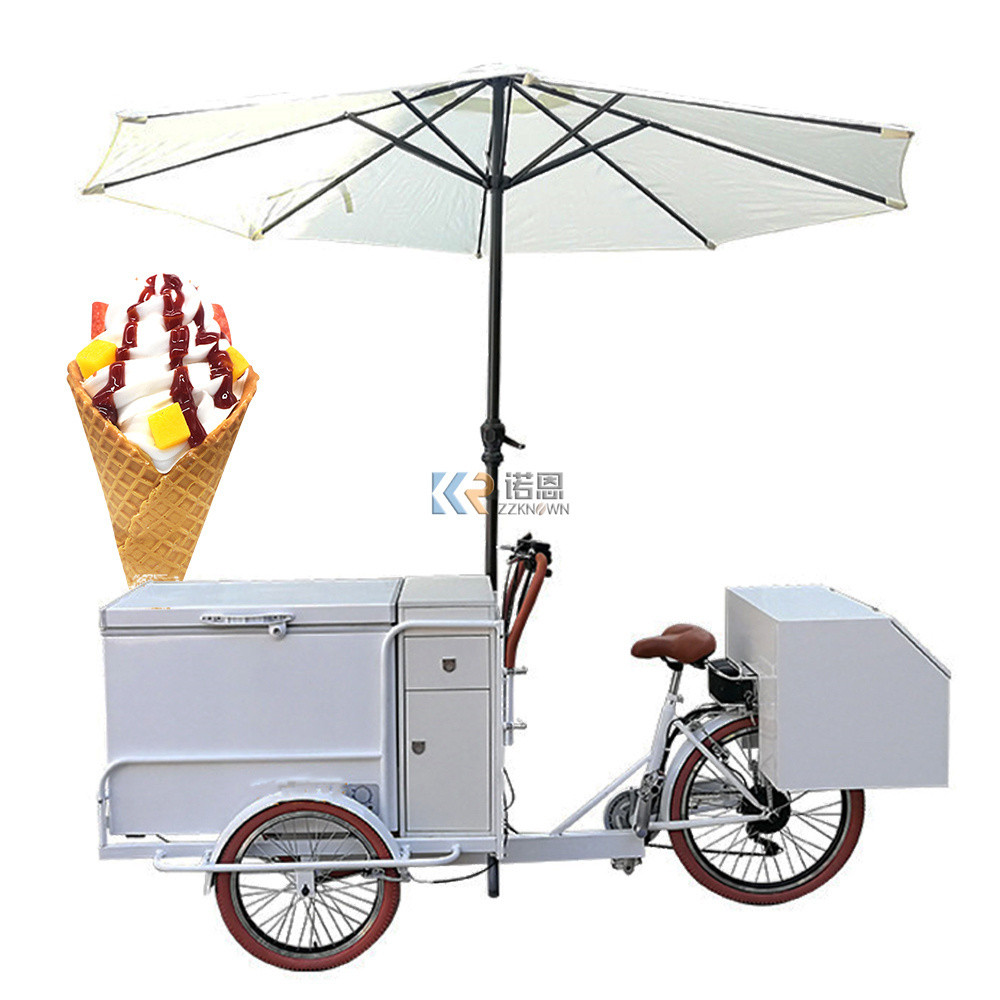 2023 200L fridge ice cream tricycle cargo bike for sale