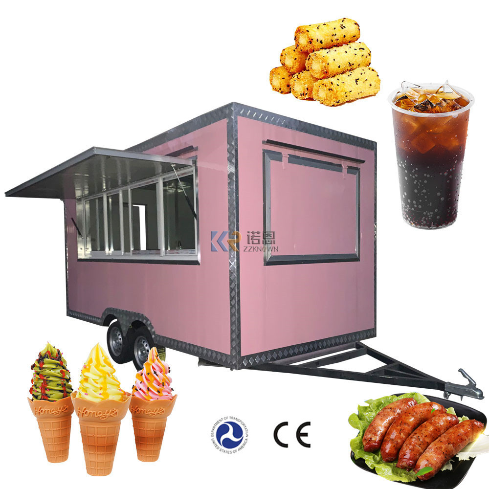 2024 Food Trailer Australian Standard Track Truck Rotissoire Cheap Fully Equipped USA Standards Food Trailers