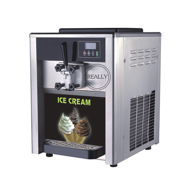 2024 New industrial stainless steel table top used soft ice cream machine with 3 flavors