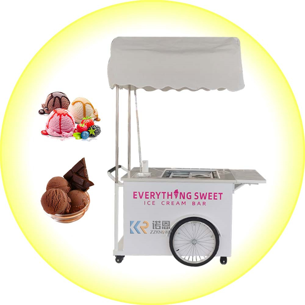 2024 Mini Electric Ice Cream Truck Mobile Food Trailer For Sales Ice Cream Cart