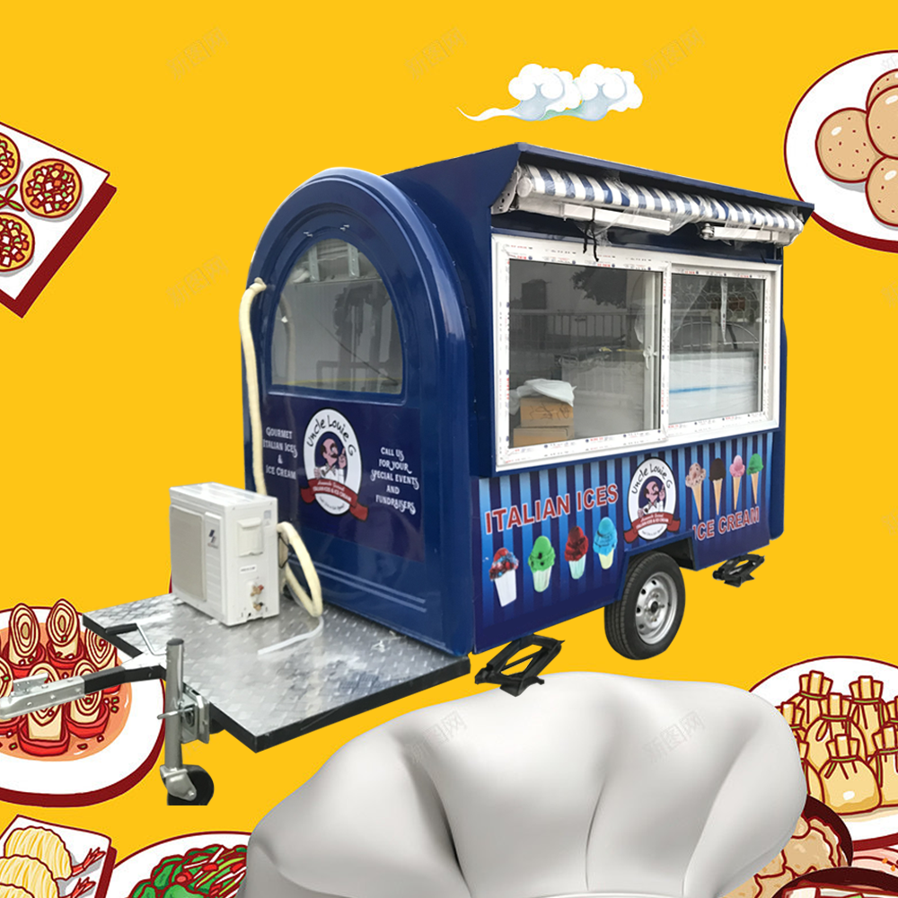 2024 Mini Coffee Burger Cart Food Truck Mobile Frozen And Warm For Sale Usa Food Kiosk Mobile Kitchen Hotdog BBQ Food Trailers