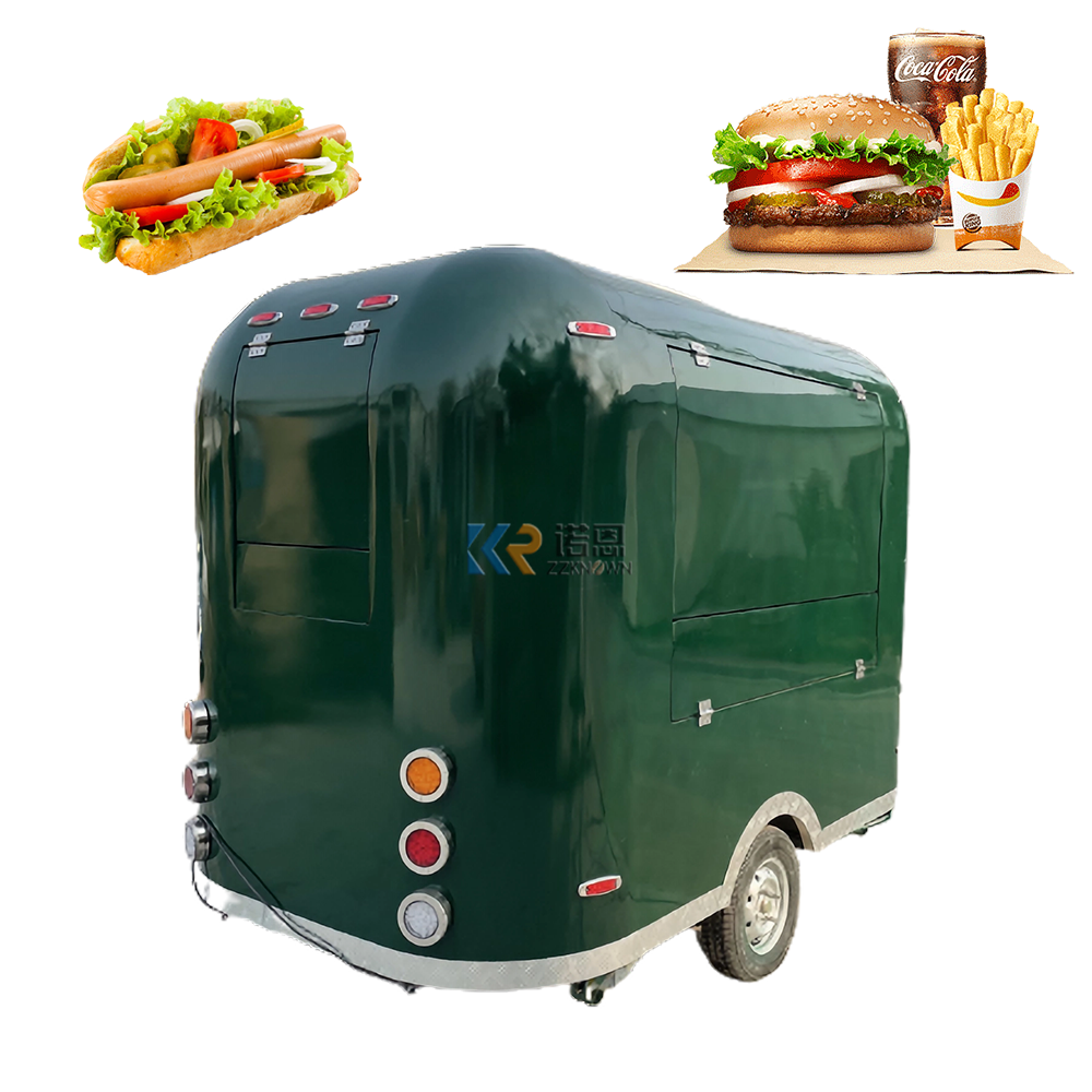 2024 New Street Food Vending Cart Electric Vintage Food Truck Mobile Food Trailer Sale With Free Shipping