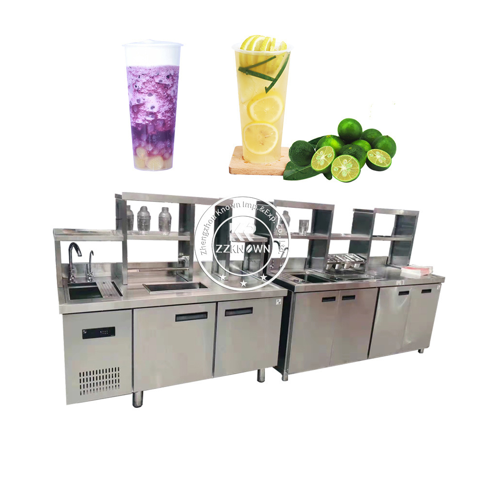 2024 Commercial Bar Fridge Glass Door Under Counter Refrigerate Working Water Bar Coffee Shop Milk Tea Counter