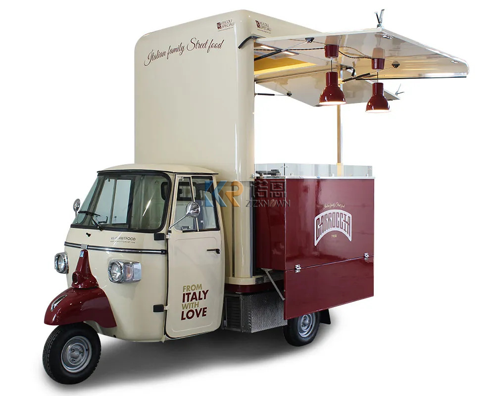 American Popular Street Outdoor Fast Food Carts Crepe Food Vending Cart With Snack Mobile Kitchen Cooking Equipments