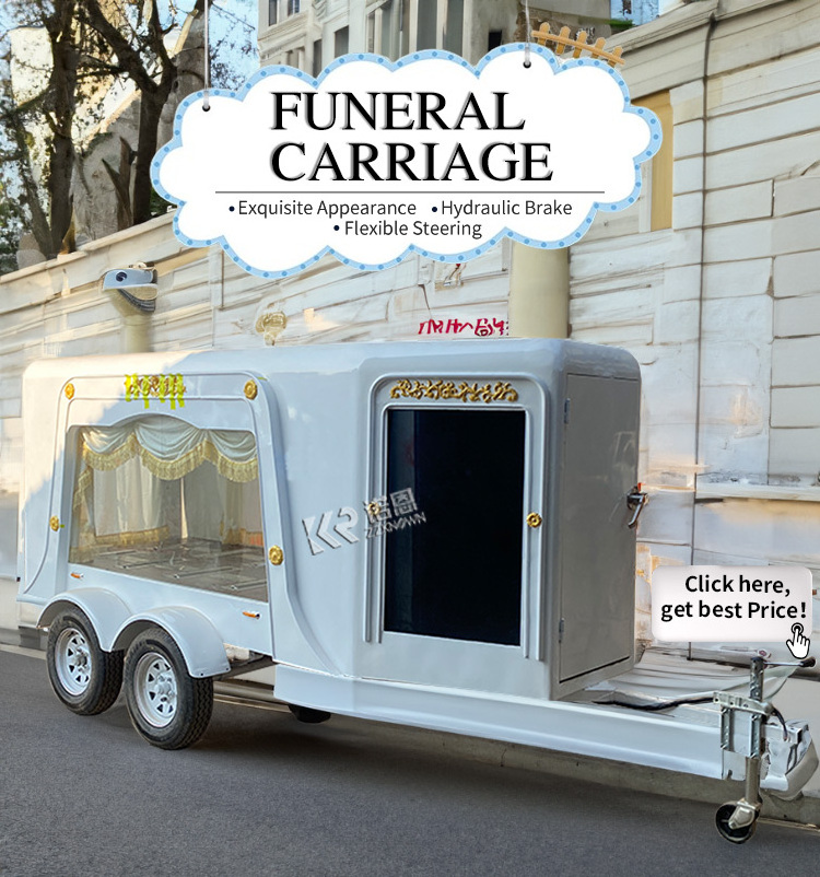 Luxury Funeral Hearse Manufacturer Popular White Funeral Coffin Hearse Wagon Funeral Horse Carriage With Light