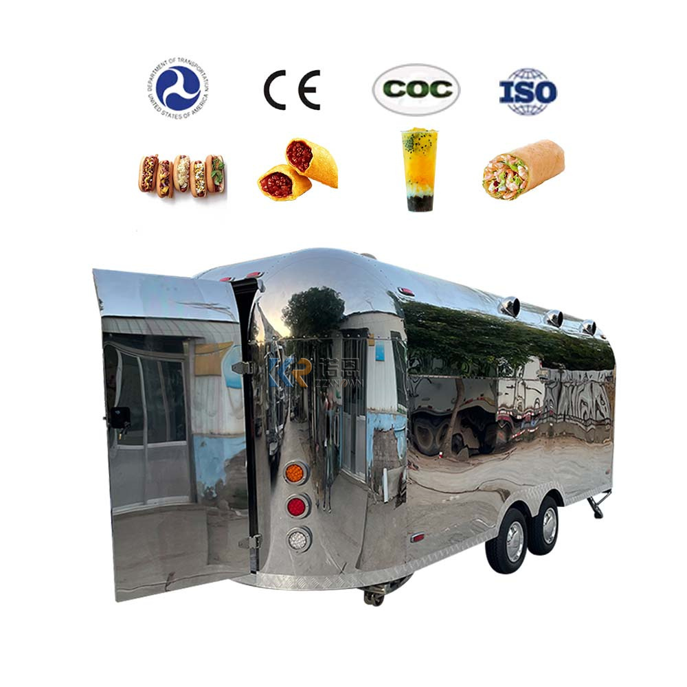 2024 Online Support Food Truck Mobile Bar Trailer Airstream Food TruckFood Concession Trailer Dot VIN CE