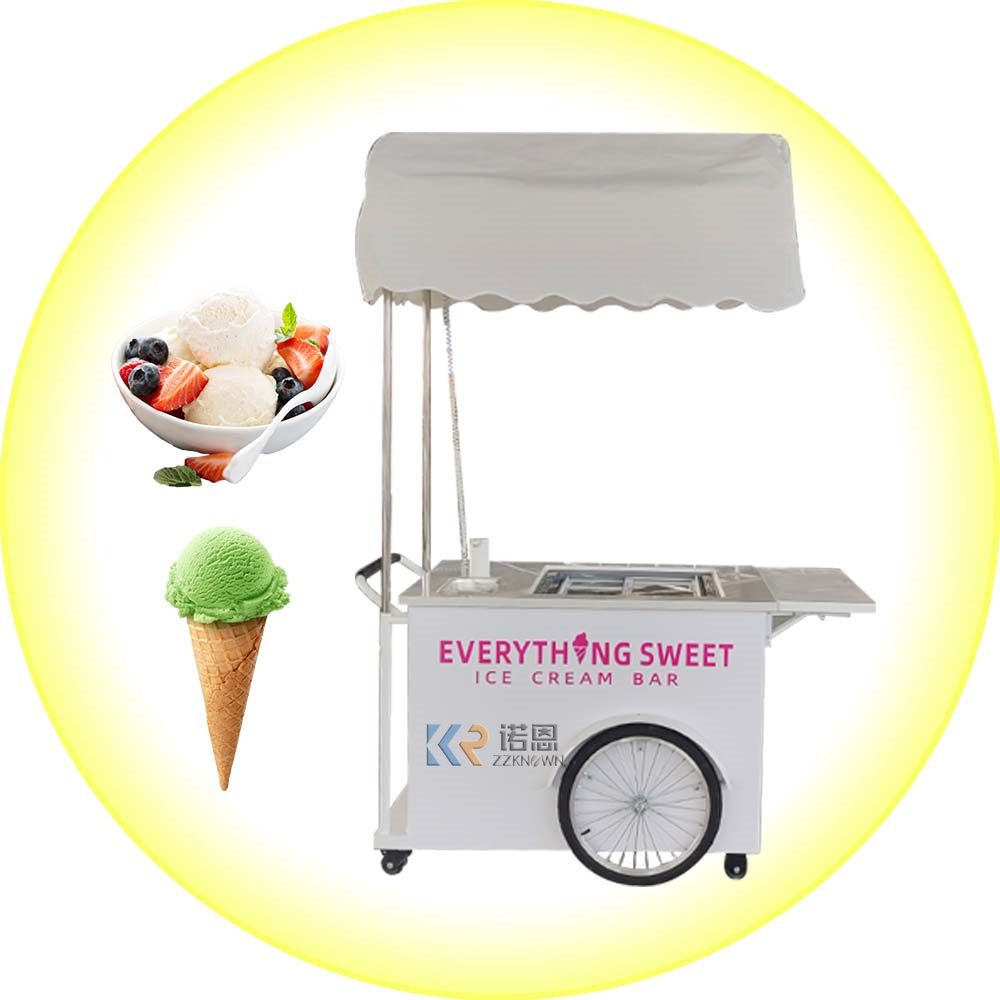 2024 Mini Electric Ice Cream Truck Mobile Food Trailer For Sales Ice Cream Cart