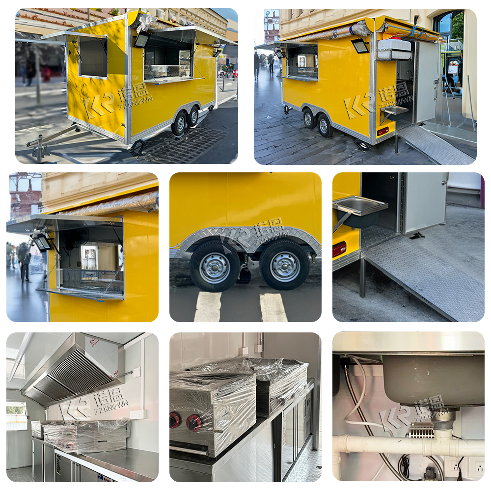 Pizza Coffee Fully Equipped Food Trailer Mobile Catering Trailer Trailers Food Truck With Kitchen American Standard Food Truck