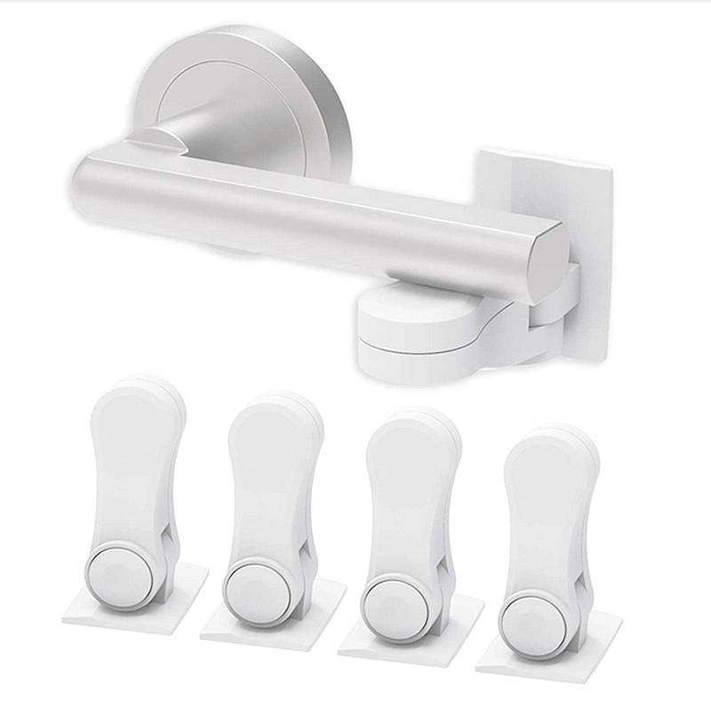 Wholesale Strong Adhesive Child Safety Door Handle Locker Stop Opening Child Proof Door Lever Lock