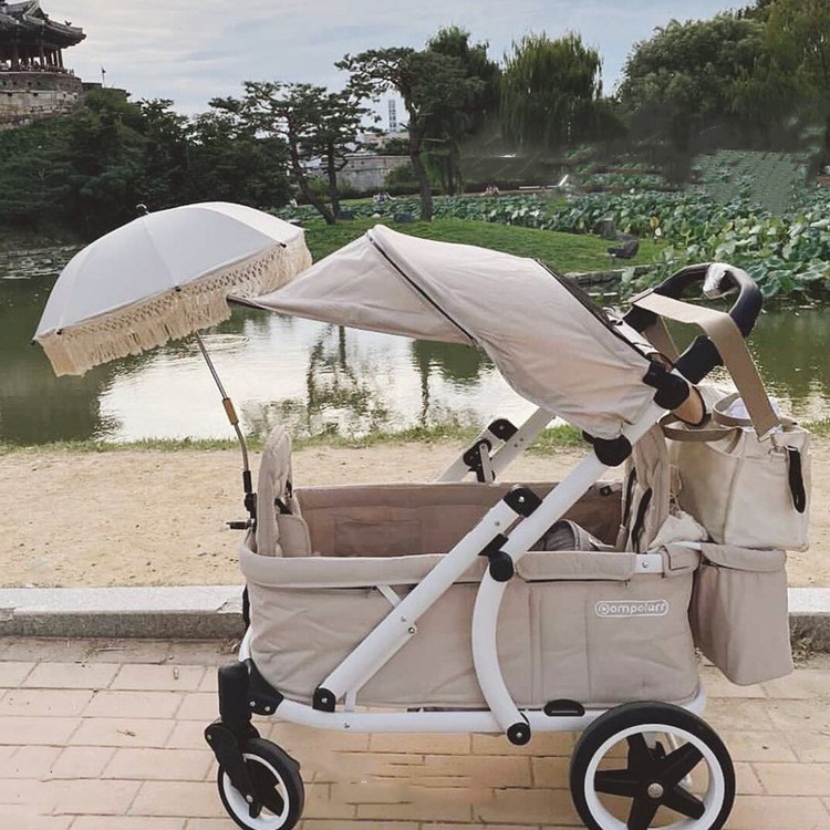 Korean Kids Photography Props Beach Outdoor Cute Baby Stroller Umbrella Sunshade Bohemian Children Sun Shade Beach UV Umbrella